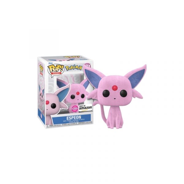 FUNKO POP POKEMON ESPEON FLOKED ESPECIAL AMAZON 884 - Imagen 2